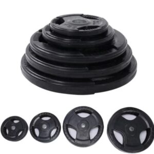 Disco Olimpico Rubber Negro 5, 10, 15, 20, 25Kg