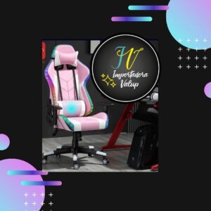 Silla Gamer Pro Rosa y Blanco